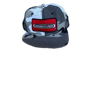 Vintage 1990's Freightliner Camo Deadstock Foamie Tonkin Brand Snapback Hat